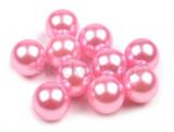 Dekoračné voskované perly 10 mm ružové
