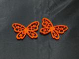 Filcový nalepovací motýľ 2  oranžový