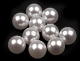 Dekoračné voskované perly 10 mm biele