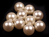 Dekoračné voskované perly 10 mm béžové