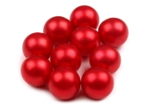 Dekoračné voskované perly 10 mm červené
