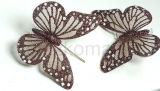 Motýľ na štipci 8 cm 42 hnedý