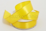 Saténová stuha 25 mm so zlatým lemom žltá