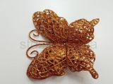 Motýľ dekoračný 10 cm bronzový