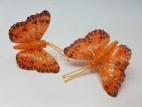 Motýľ na štipci 5 cm oranžový 102