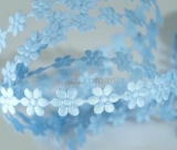 Prámik saténový kvet 10 mm modrý