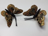 Motýľ na štipci 5 cm čiernozlatý 104