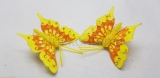 Motýľ na štipci  5 cm žltý 109