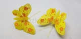Motýľ na štipci  5 cm žltý 114
