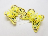Nalepovací motýľ 5 cm žltý 118