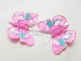 Nalepovací motýľ 5 cm ružový 119