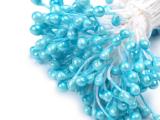 Piestiky 3 mm perleťové azurovo modré