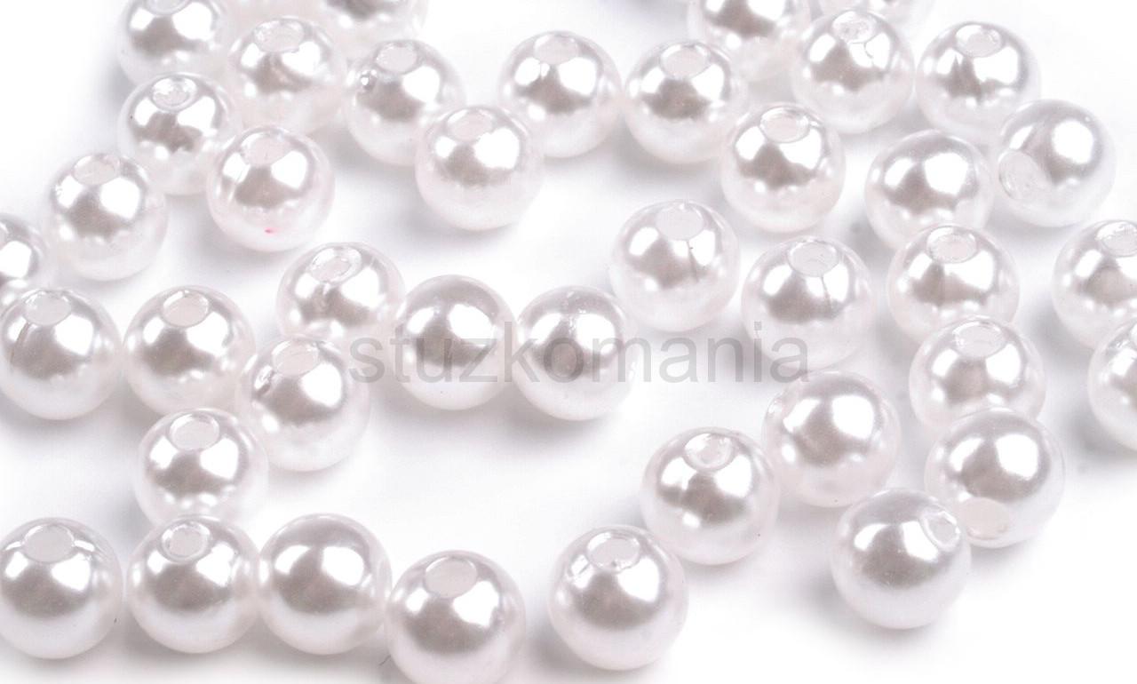 Perličky 8 mm biele