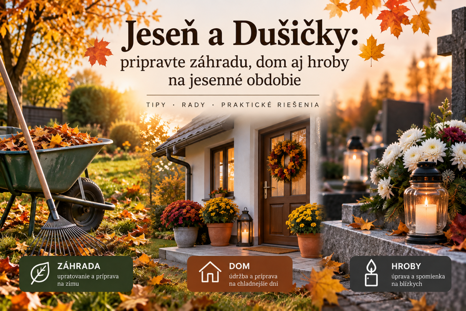 Jeseň a Dušičky: pripravte záhradu, dom aj hroby na jesenné obdobie