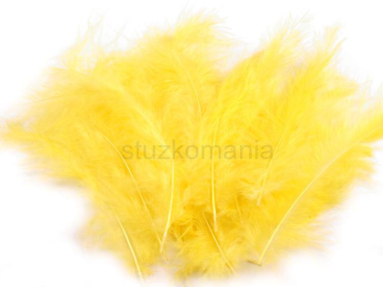 Pštrosie perie 12-17 cm žlté 2