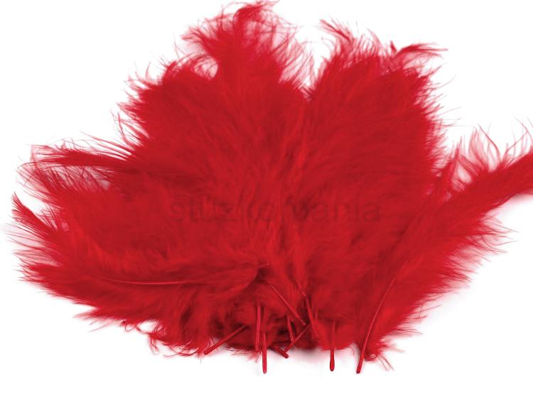 Pštrosie perie 12-17 cm červené 7