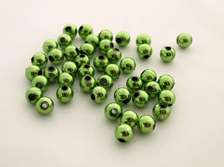 Perličky 6 mm zelené