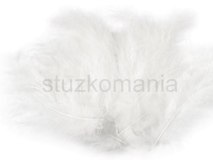 Pštrosie perie 12-17 cm biele