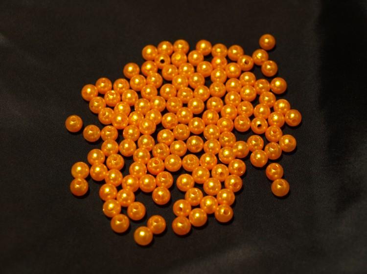 Perličky 8 mm oranžové v