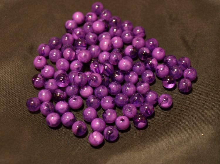 Perličky 8 mm fialové