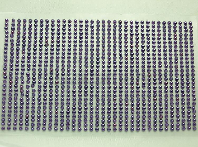 Samolepiace perličky 3 mm tmavofialové