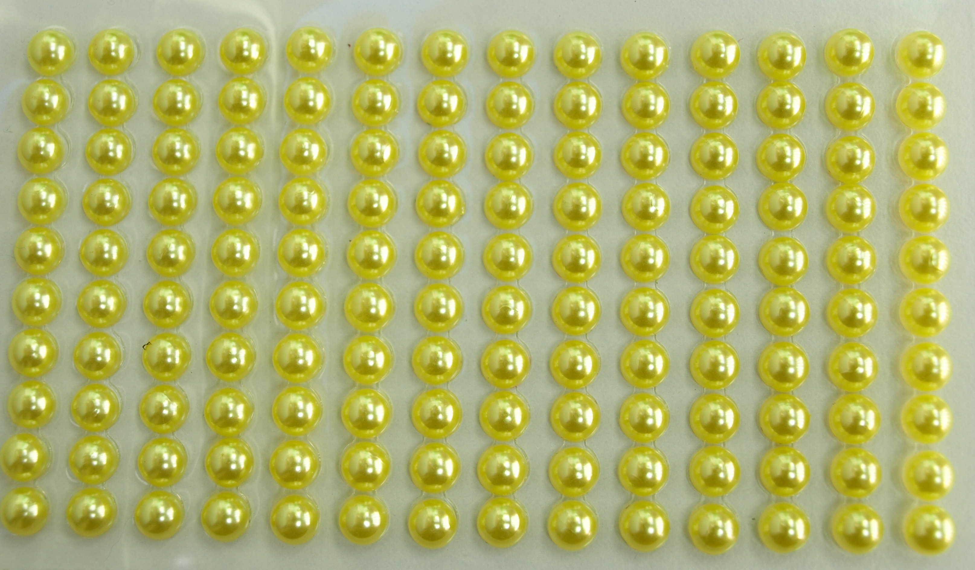 Samolepiace perličky 6 mm žltá