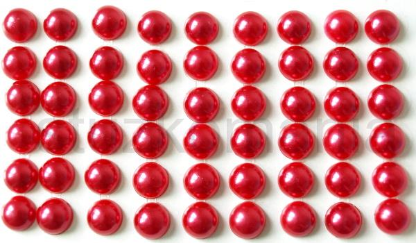 Samolepiace perličky 10 mm červené