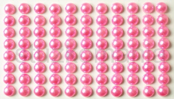 Samolepiace perličky 8 mm ružové