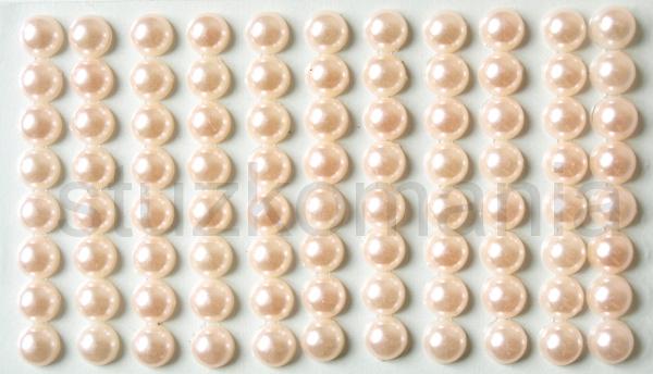 Samolepiace perličky 8 mm krémova