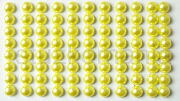 Samolepiace perličky 8 mm žlté