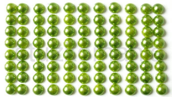 Samolepiace perličky 8 mm zelené
