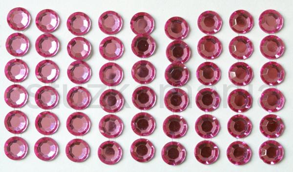 Samolepiace kamienky 10 mm ružové