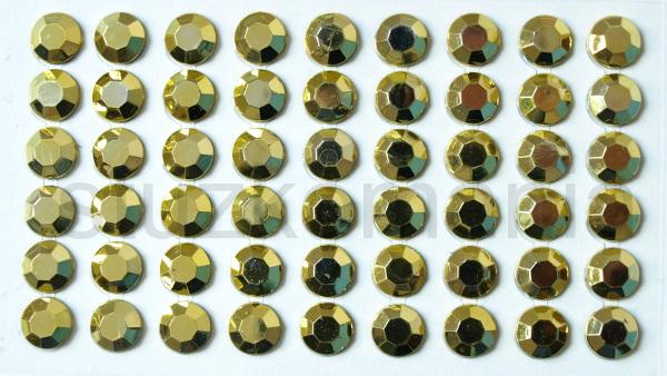 Samolepiace kamienky 10 mm zlaté