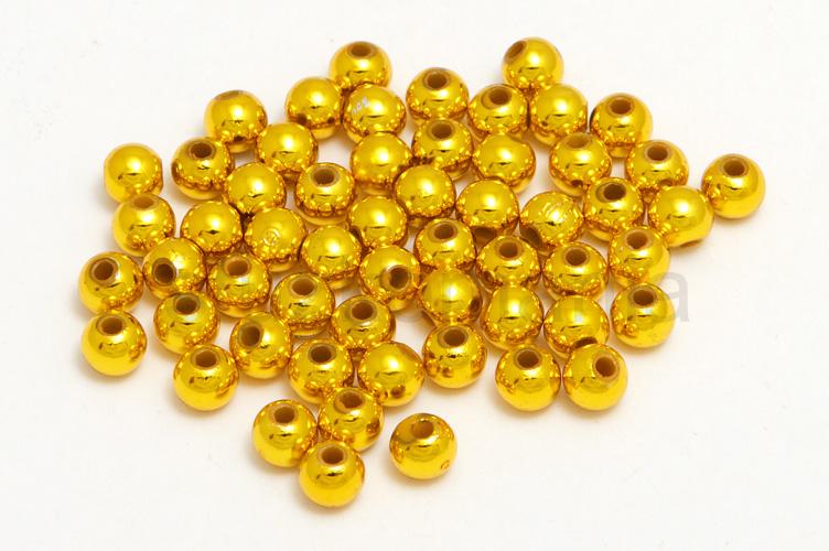 Perličky 6 mm zlaté tmavé  100g