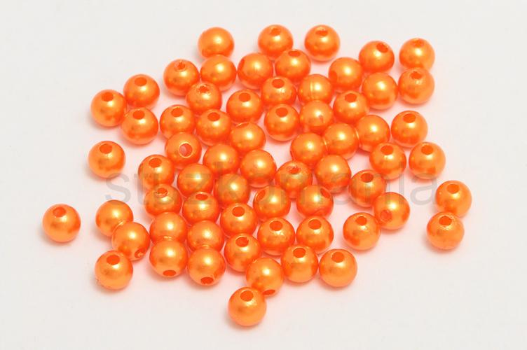 Perličky 6 mm oranžové 100g
