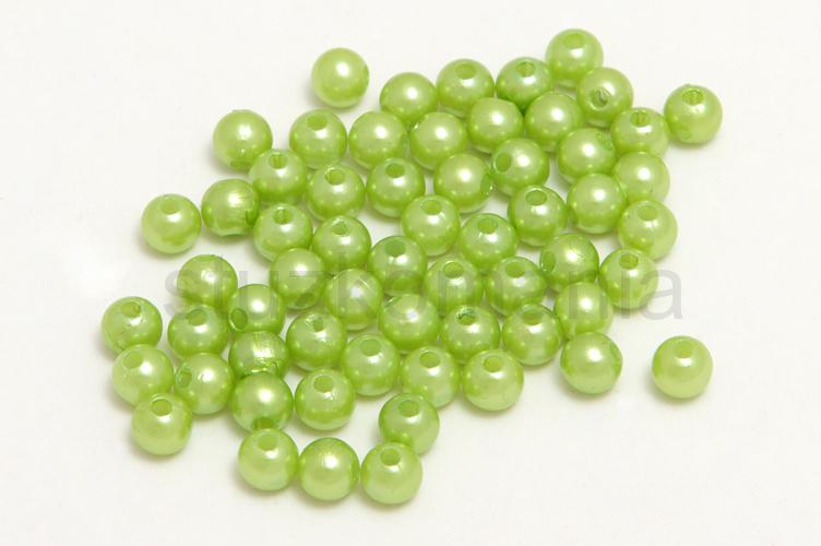 Perličky 6 mm zelené 100g