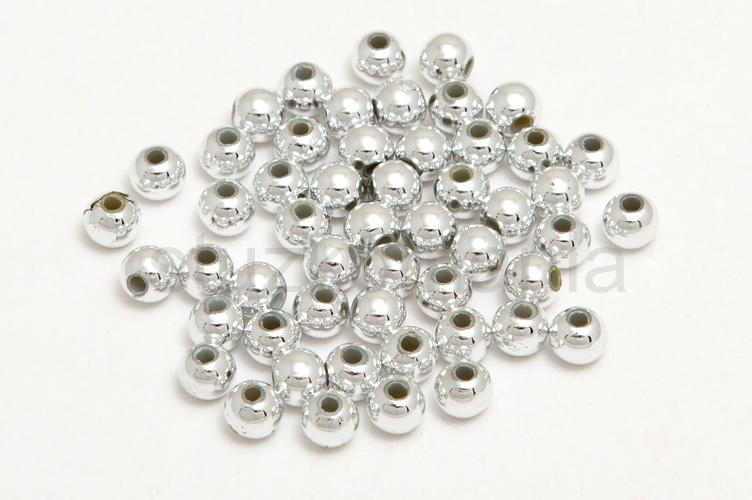 Perličky 6 mm strieborné 100g