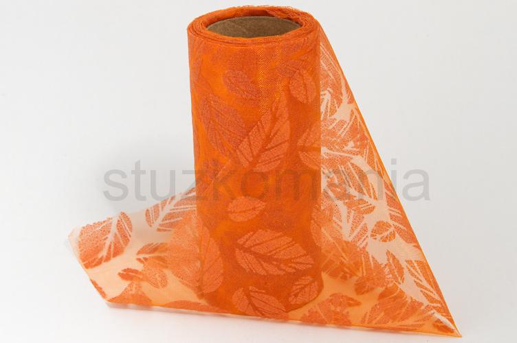 Organza 12 cm listy  662 oranžová