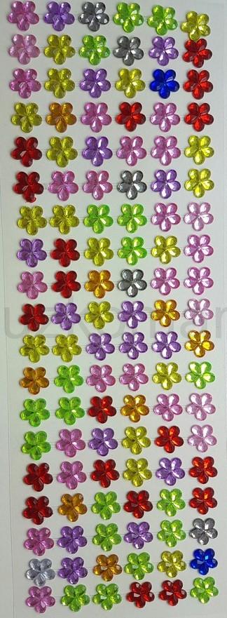 Samolepiace kvietky 12 mm mix DZ13