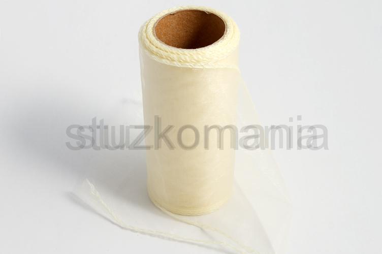 Organza obšitá 8 cm krémová