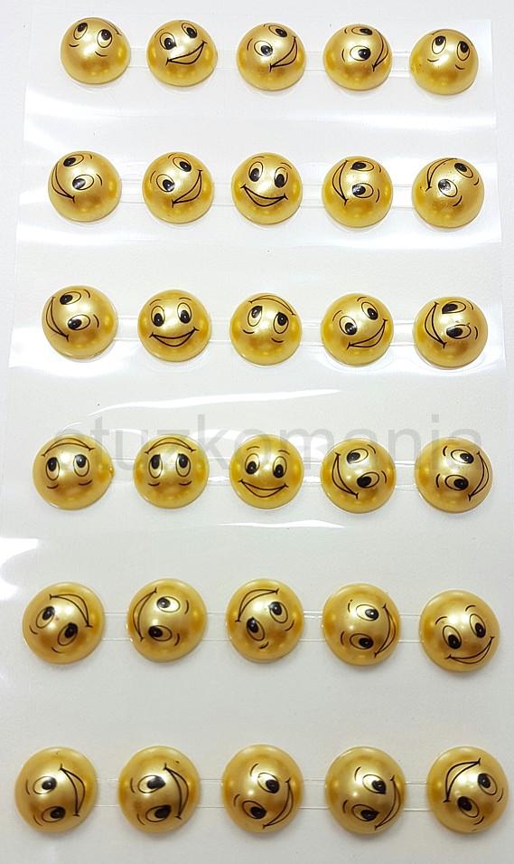 Samolepiace perličky 13 mm smajlík