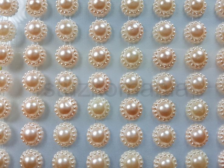 Nalepovacie kvietky 10 mm lososovéDY746