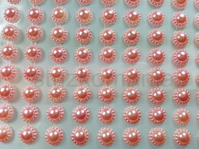 Nalepovacie kvietky 10 mm ružové DY745