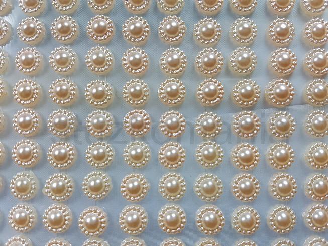 Nalepovacie kvietky 8 mm lososové DY753