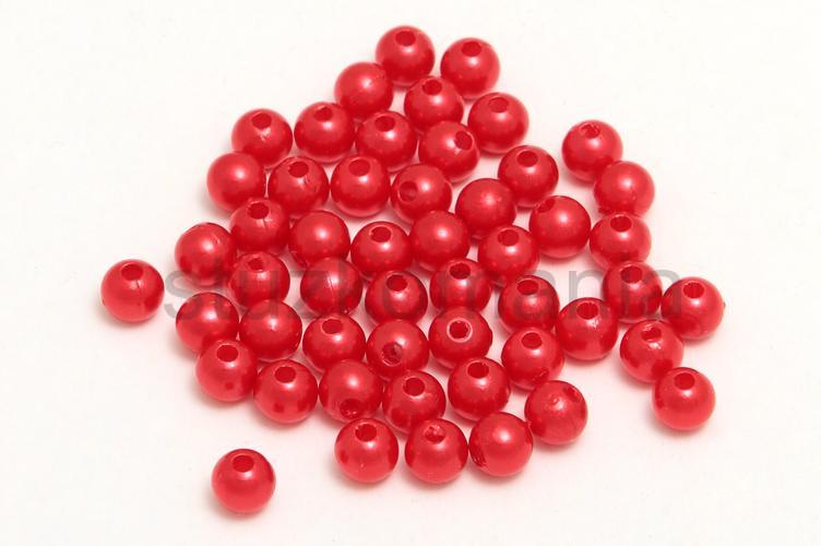 Perličky 6 mm červené