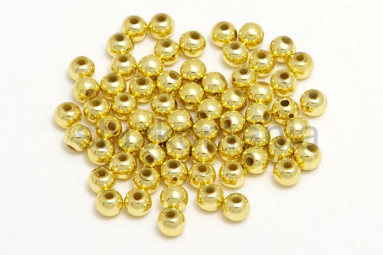 Perličky 6 mm zlaté