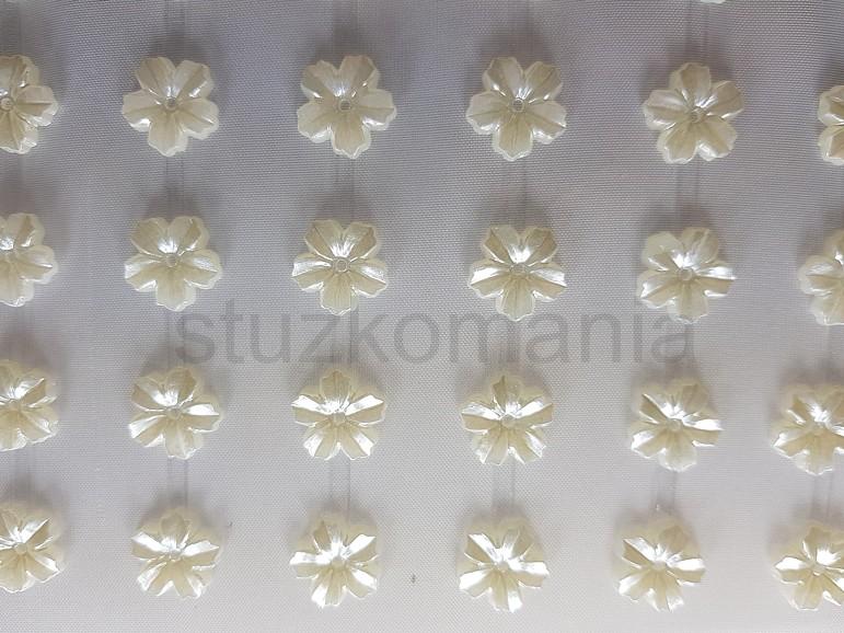 Nalepovacie kvietky krémové 12 mm DY713