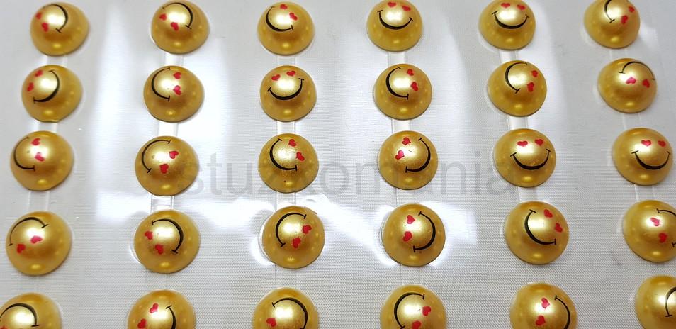 Nalepovacie perličky zlaté 13 mm 
