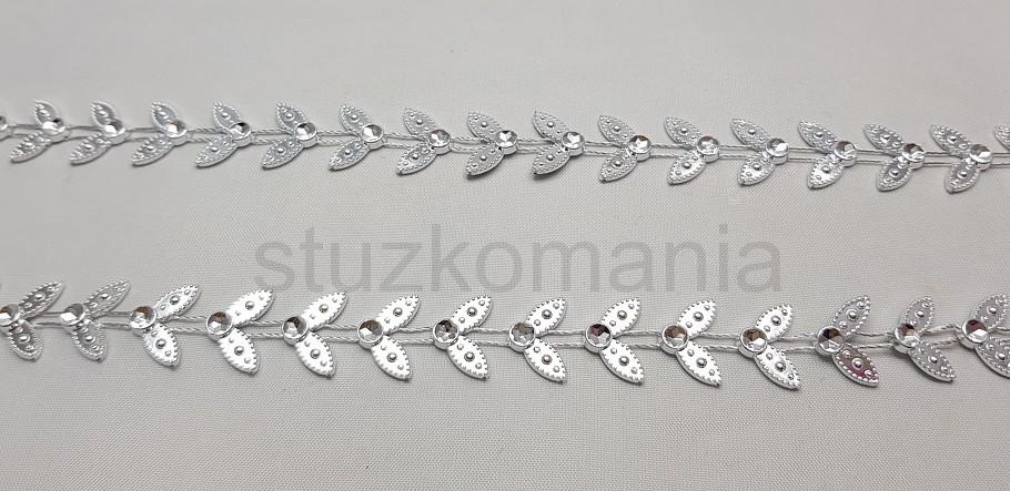 Ozdobný pás 13 mm strieborný 3 m 