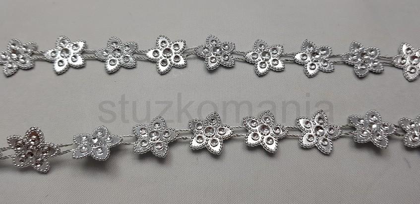 Ozdobný pás 15 mm strieborný 3 m 